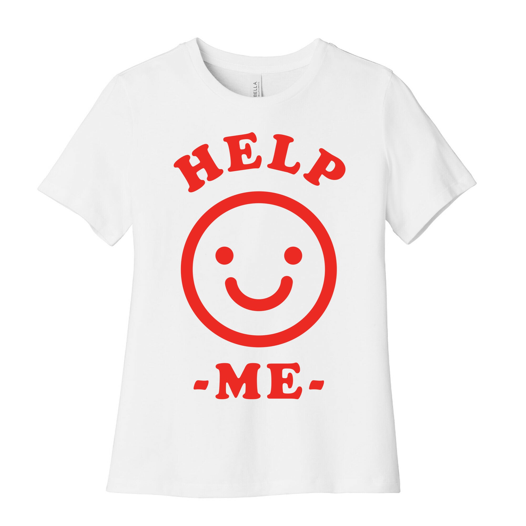 Help Me Smily Face Women's Cotton Tee